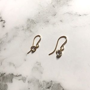 Bezel Drop Earrings